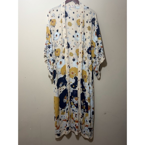 Free People Dresses & Skirts - Free People Hidden Hills Maxi Kimono One Size Floral Boho